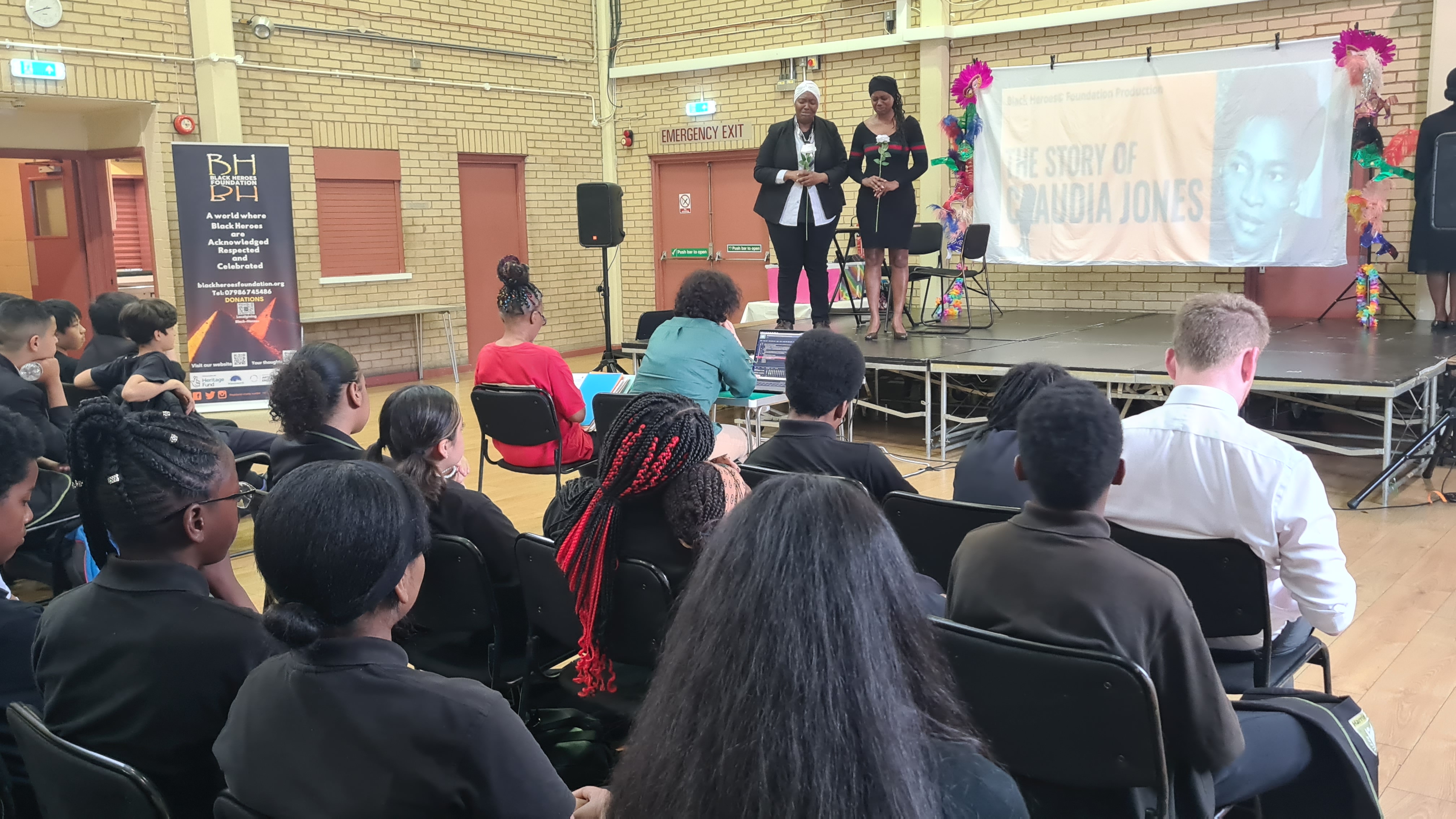 Schools audience at York Gardens Library